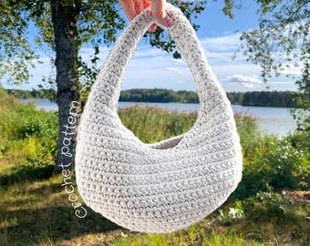 Rundes Häkelmuster, Tasche gehäkelt, Clutch Häkelmuster, Schultertasche gehäkelt, Muster gehäkelt, Easy Modern Crochet Handbag