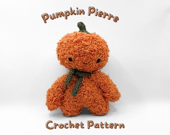 Crochet Pumpkin Pattern, Crochet Pumpkin Man, Halloween amigurumi, Fall crochet PDF, Autumn plushie pattern, Cute crochet pumpkin
