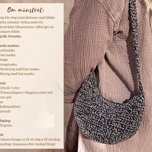 Den här virkade crossbody-axelremsväskan är perfekt för dig som vill ha en stilren och praktisk handväska att bära varje dag.
