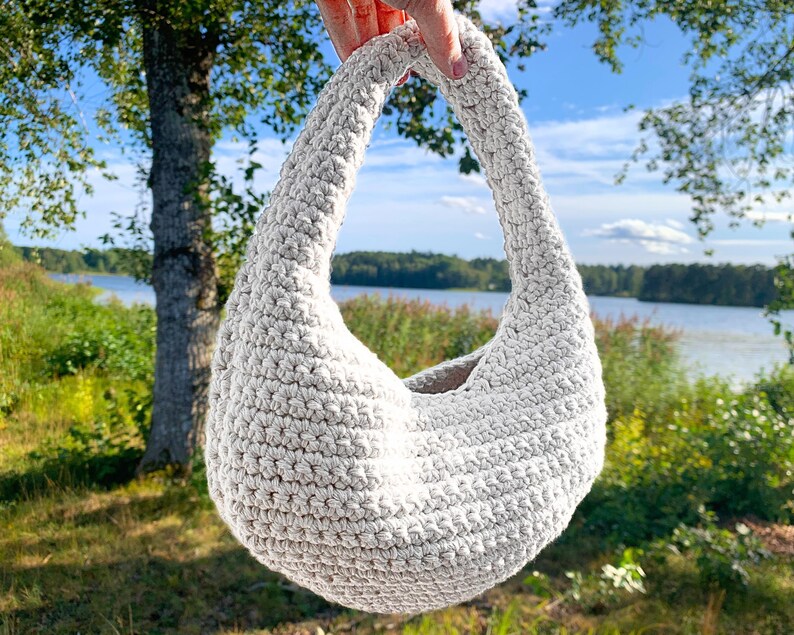 Enkel virkad handväska för nybörjare, steg för steg.