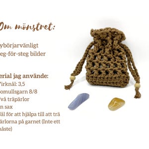 crochet drawstring pouch pattern swedish