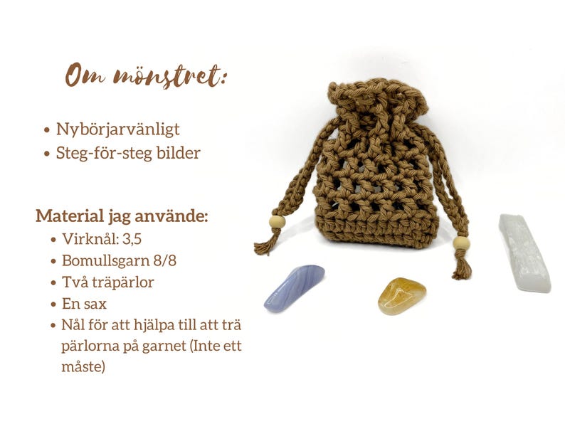 crochet drawstring pouch pattern swedish