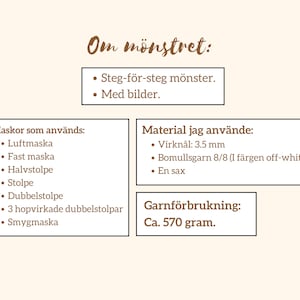 virka tröja mönster