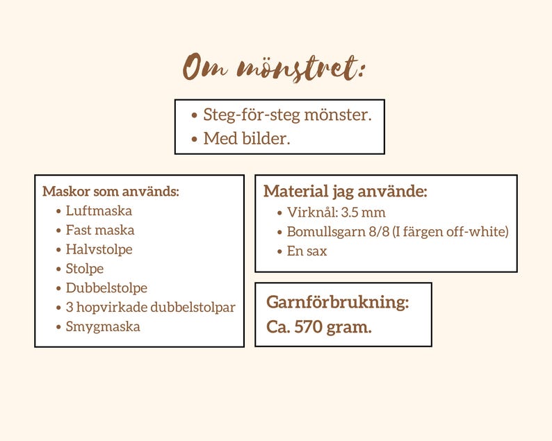 virka tröja mönster