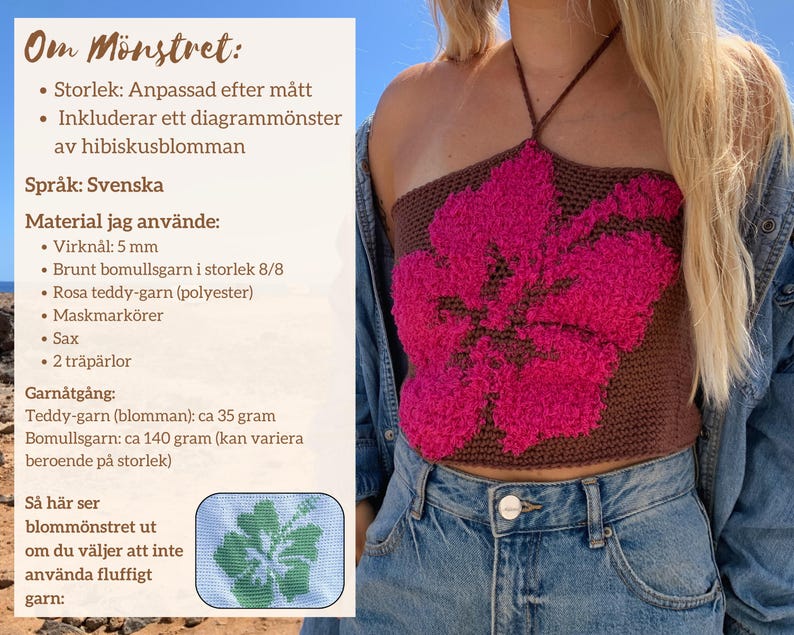 virkmönster blommig topp