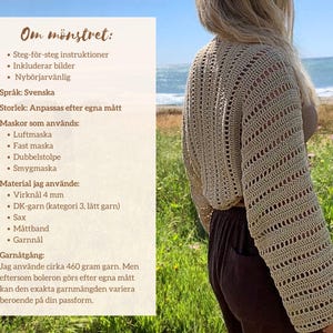 Virkad bolero mönster för nybörjare med bilder