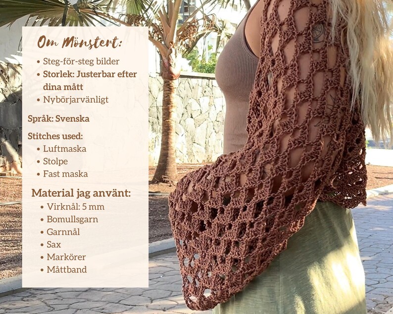enkelt virkmönster spets bolero