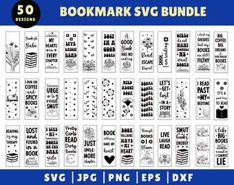 Bookmark SVG Bundle, Bookmark Template Svg, Bookmark Png, Printable bookmark, Books Svg, Retro Book Svg, Bookmark Quote Svg, Reading SVG