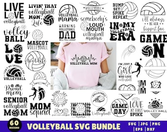 Volleyball SVG Bundle, Volleyball Clipart, Volleyball Silhouette, Volleyball SVG, volleyball Player SVG, Volleyball Cricut, Sport Svg, Png
