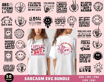 Sarcasm SVG Bundle, Funny SVG bundle, Sarcastic SVG bundle, Sassy Svg quotes shirts, Funny mom gift, Funny mom Png, Silhouette, Cricut