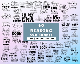 Reading SVG Bundle, Floral Book SVG, Book Lover Svg, Book Quotes Svg, Reading Books Svg, Magic, Mystical, Floral Books SVG, Instant Download