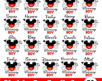 Bundle Birthday Boy Family SVG, Mouse Happy Birthday Svg, Birthday Squad Png, Making Memories SVG, Magical Kingdom Svg, Svg files for Cricut