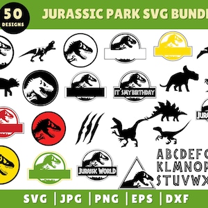Jurassic Park SVG, Jurassic World Park, Dinosaur SVG, Jurassic Park Clipart, Jurassic Font Svg, Dinosaur T-rex SVG,Baby Dinosaur Cricut File