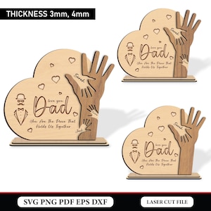 Personalisierte Väter Handzeichen Lasercut, Familie Hände Zeichen svg, Geschenk für Papa, Vatertagsgeschenke svg, Glowforge svg-Dateien, Laser cut-Dateien