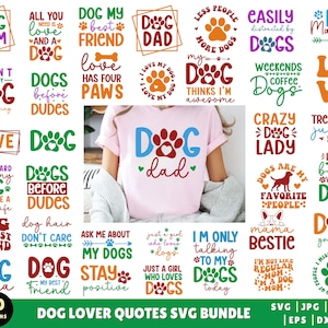 Hundeliebhaber Zitate SVG-Bundle, Hunde Mama SVG, Pfoten SVG, Pelz Mama SVG, Pfotenabdrücke SVG, Welpe SVG, Hund Sprüche SVG, Hund Clipart, Instant Download
