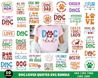 犬好きの名言 SVG バンドル、犬のお母さん SVG、足跡 SVG、毛皮のお母さん SVG、足跡 SVG、子犬 SVG、犬の格言 SVG、犬のクリップアート、即時ダウンロード