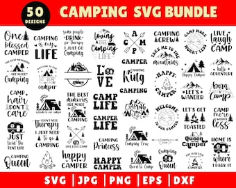 Campen SVG-Bundle, Camp Leben SVG, Camp SVG, Camper SVG, Lagerfeuer SVG, Camper Schnittdateien, Camp Sprüche, SVG-Dateien für Cricut, Camp Png, svg