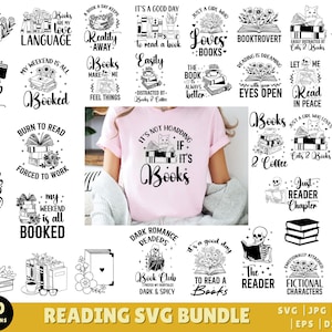 Reading SVG Bundle, Floral Books Svg, Book Lover Svg Bundle, Books Bundle Svg, Pile of Books Bundle Svg, Teacher Life Cut Files,Instant File