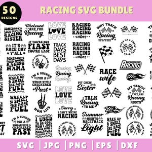 Racing SVG Bundle, Racing quote Svg, Racing T-shirt Design, Car Racing Svg, Race Day Yall Svg, Checkered Flag Svg, Racing SVG, Instant File
