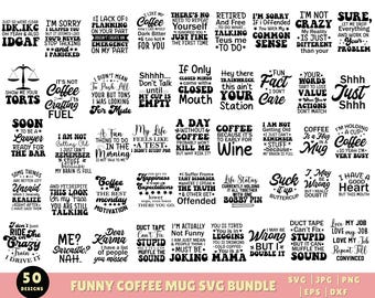 Coffee SVG Bundle, Funny Coffee SVG, Caffeine Queen, Coffee Lovers, Coffee Obsessed, Mug Svg, Coffee mug, Cut File Cricut, Silhouette file