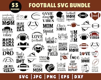 Football SVG Bundle, Football Mom Svg, Football Font Svg, Football Designs, Football Quotes Svg, Football Game Day Svg, Football Name Svg