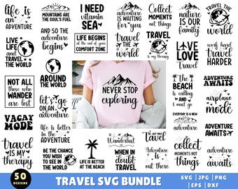 Travel SVG Bundle, Funny Travel Svg, Traveling Svg, Vacation Svg, Adventure SVG, Travel Clipart, Adventure Svg Bundle, Svg Files For Cricut