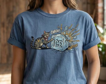 Abolish ICE Comfort Colors Shirt Anarchist Cat Political Satire Immigrant Rights Protest Tee