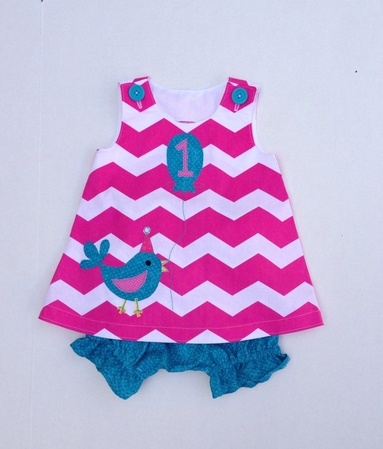 Little Birdie First Birthday Dress and Bloomers | Etsy