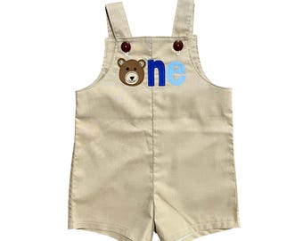 Beary First Birthday outfit, 1st Birthday outfit, Beary One cake smash Jon Jon/bubble romper Beaty First Birthday
