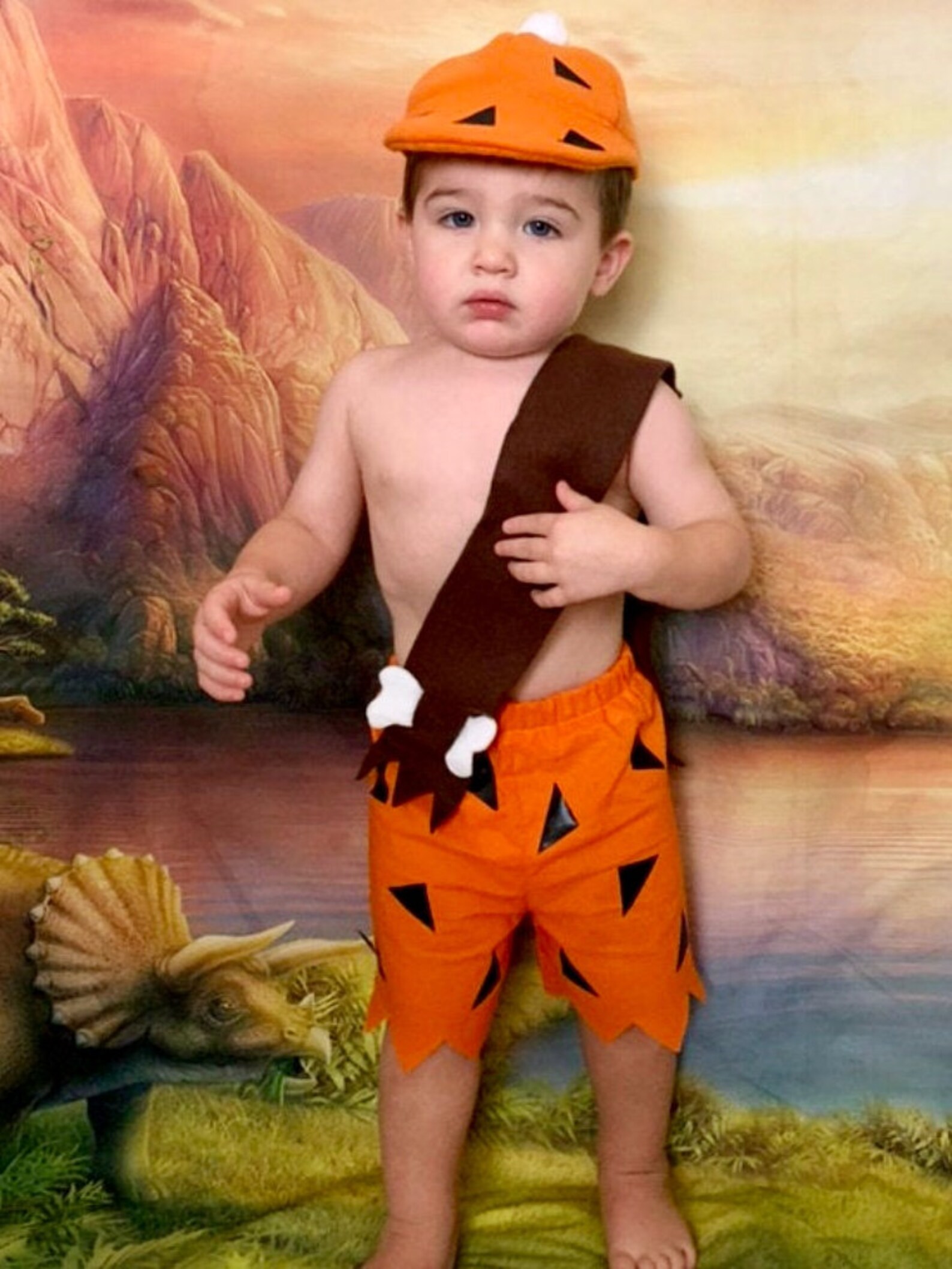 Bam Bam Halloween Costume First Birthday Flintstones Birthday Etsy