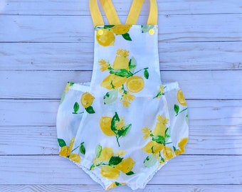 Lemon Broderie Sunsuit