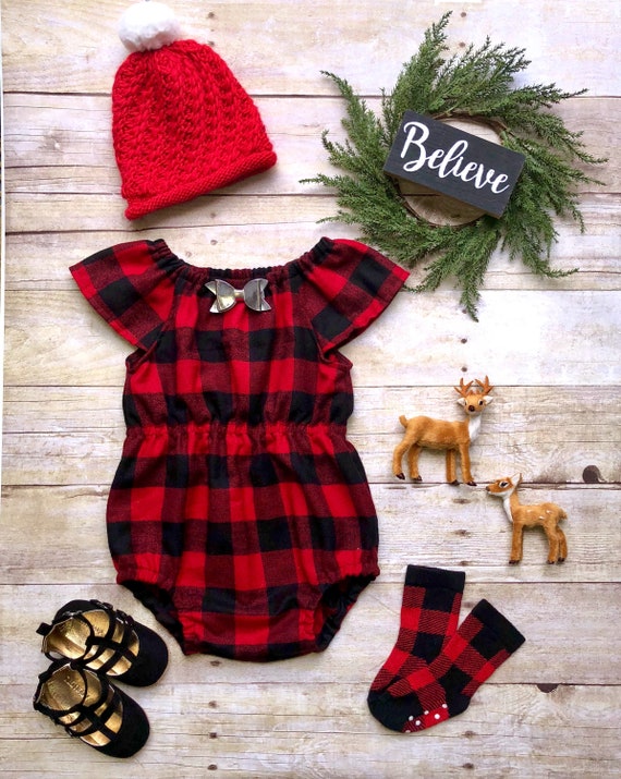 baby girl buffalo plaid