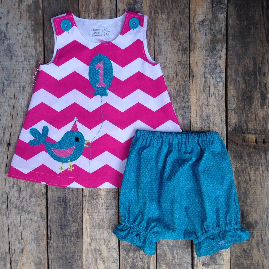 Little Birdie First Birthday Dress and Bloomers | Etsy