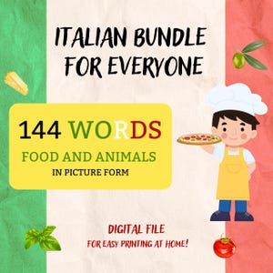 Italienischer Wortschatz, 144 italienische Wörter, italienische Speisen und Tiere, Italienischunterricht, lerne mit mir.