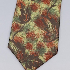 Vintage Feliciani Abstract Floral Silk Tie