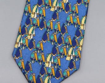 Vintage Ermenegildo Zegna Abstract Print Tie – 100% Silk