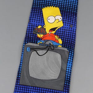Vintage 2000 Bart Simpson Silk Tie – The Simpsons by Tie Rack – Made in Italy
