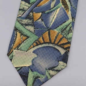 Vintage Boston Traders Abstract Silk Tie – Made in USA