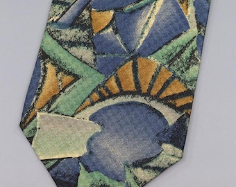 Vintage Boston Traders Abstract Silk Tie – Made in USA