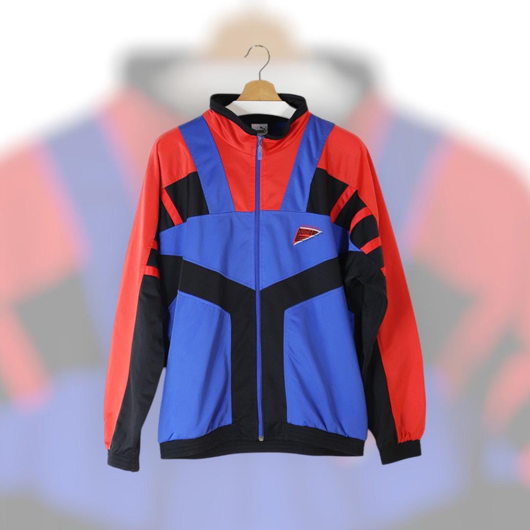 Vintage Puma Track Jacket 90s Colorblock Training League Zip Top