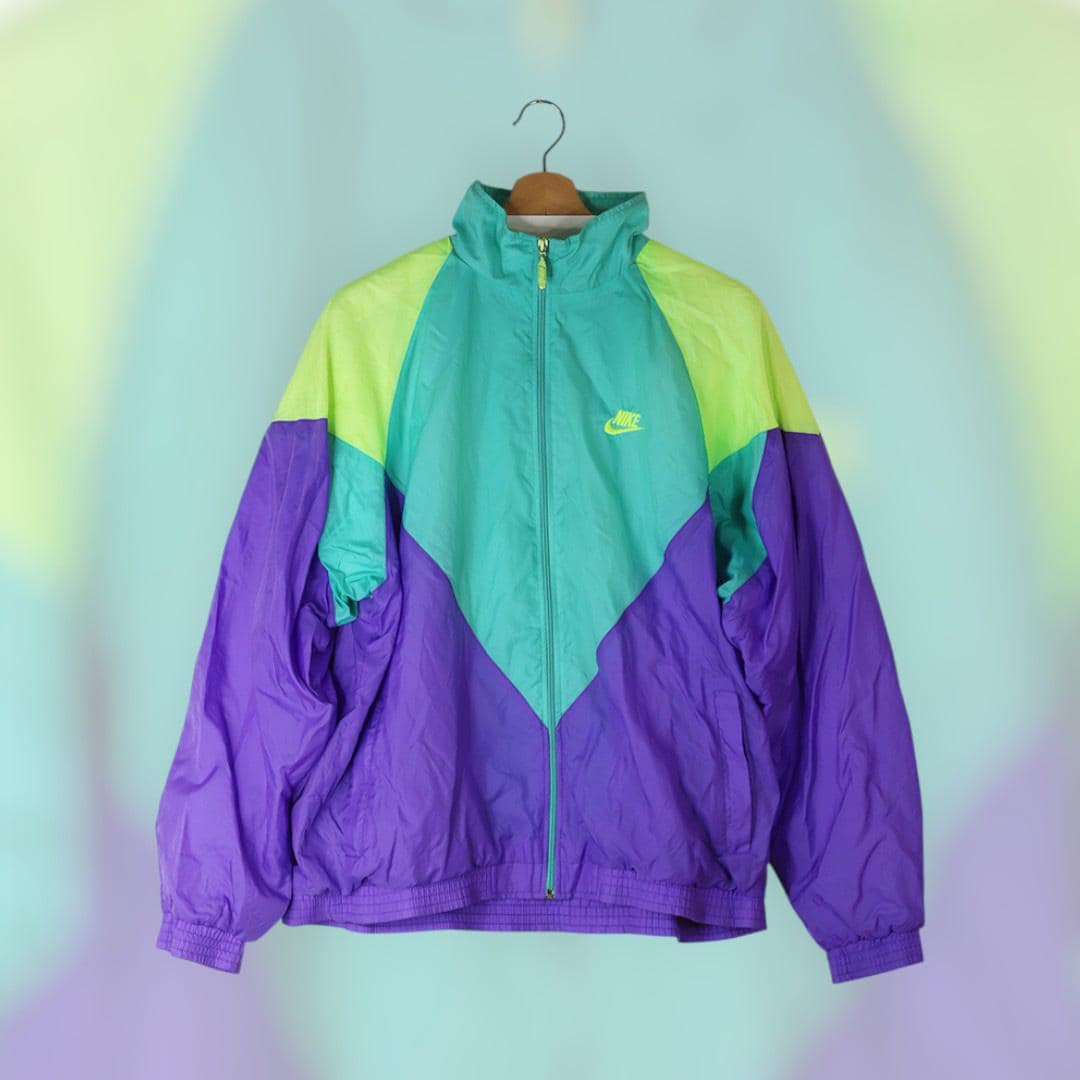 nike neon windbreaker jacket