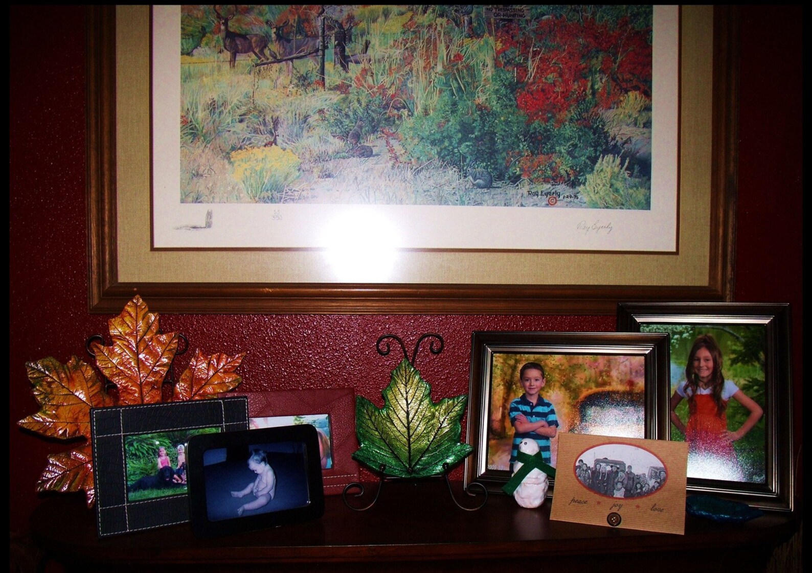 Spring green maple leaf wall art. Hand made in Oregon using a Etsy