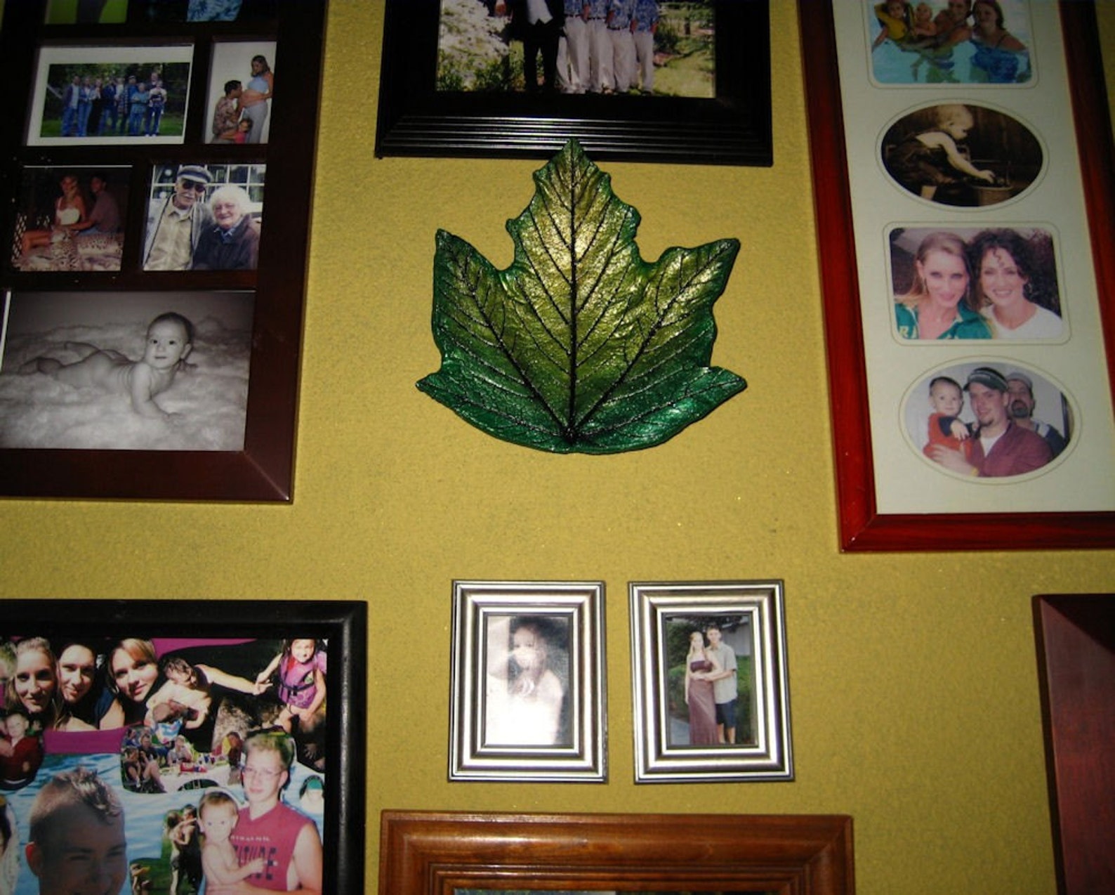 Spring green maple leaf wall art. Hand made in Oregon using a Etsy