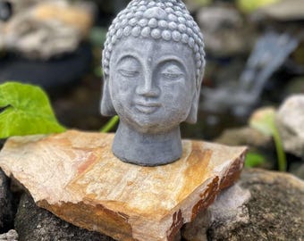 Solid Concrete Budda Statue HANDMADE indoor outdoor decor