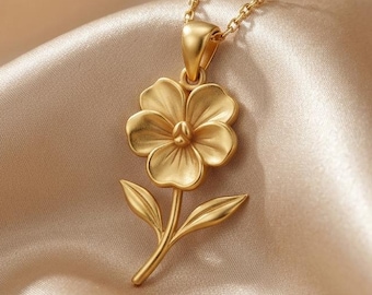 Violet Flower Pendant Necklace | 925 Sterling Silver Women Jewelry | February Birth Flower Design | Meaningful Gift for Her
