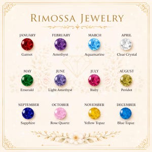 a poster with a bunch of different colored jewels