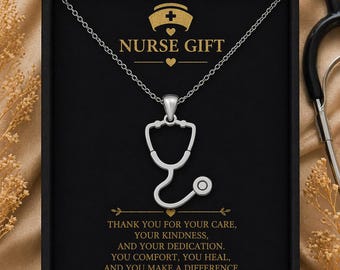 Stethoscope Necklace | 925 Sterling Silver Jewelry | Medical Symbol Pendant | Meaningful Gift for Doctor or Nurse