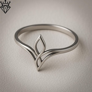 Handmade Minimalist Elf Ring | 925 Sterling Silver Fantasy Jewelry | Elven Leaf Design | Gift for Her