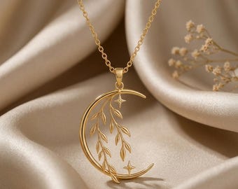 Celestial Willow Pendant | Sterling Silver | Celestial Nature Theme | Symbolic Nature Gift