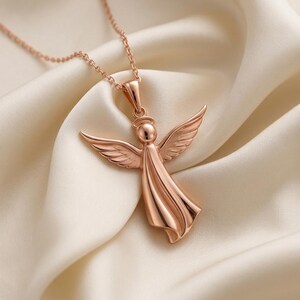 Sculpted Angel Pendant | 925 Sterling Silver | Guardian Angel Theme | Sympathy & Protection Gift bild 7